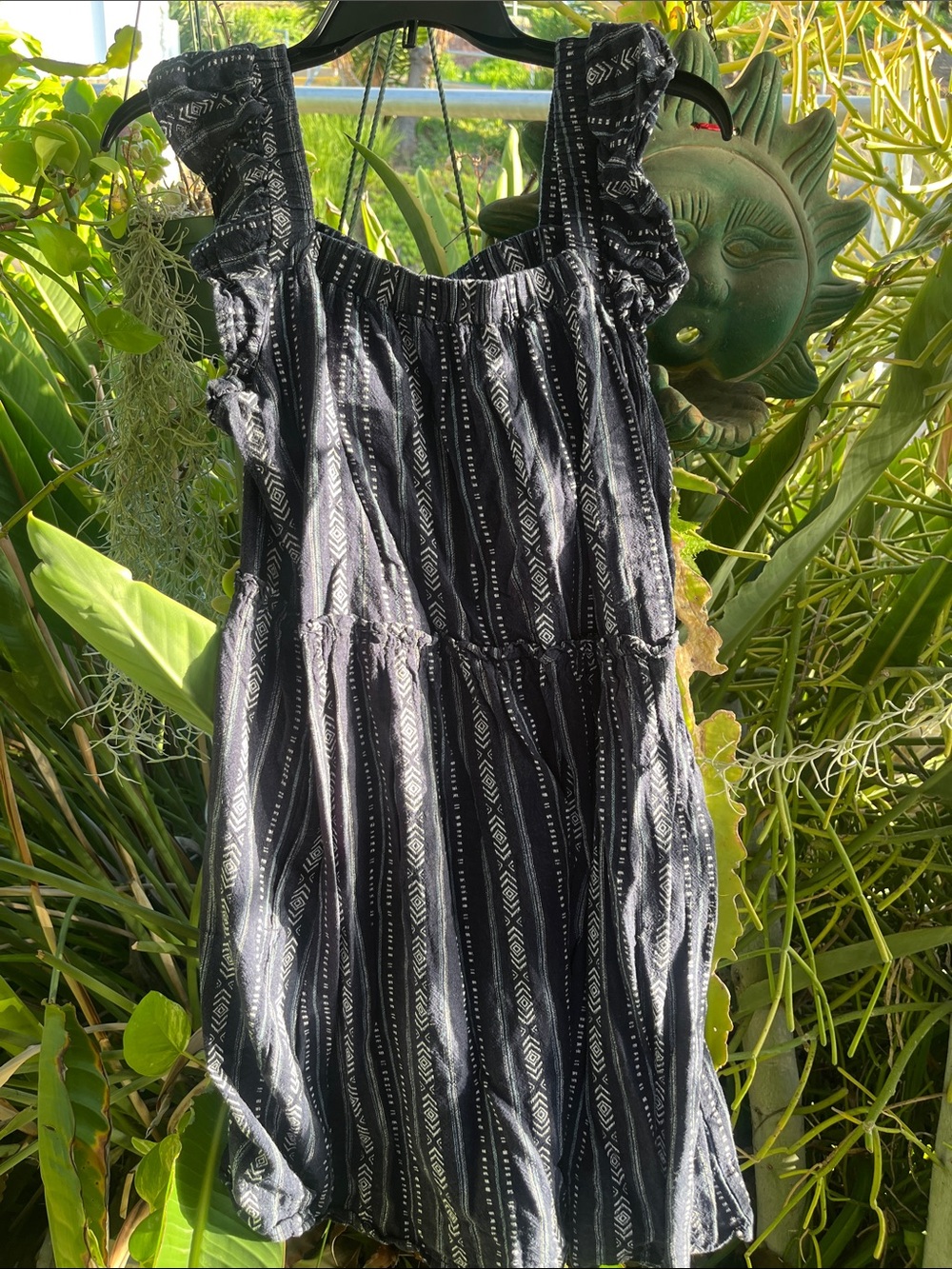 Time and Tru Blue and White Striped Print Sundress